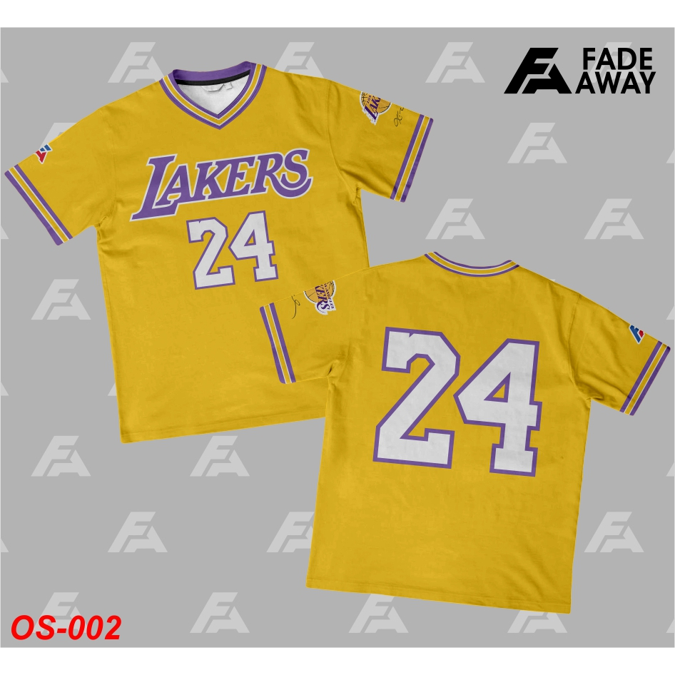 JERSEY BOXY BASKET NBA LAKERS #24 LAKERS KUNING
