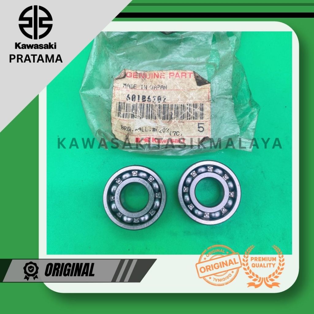 Bearing tromol belakang klx d tracker 150 ukuran 6202 601B6202UU original kawasaki