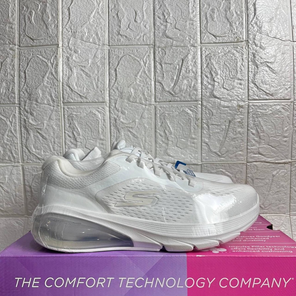 ONLY SIZE 38 SEPATU SKECHERS WANITA SKECHERS GO WALK AIR 3.0 REE 124375 WHITE SPORTY RUNNING TALI KA