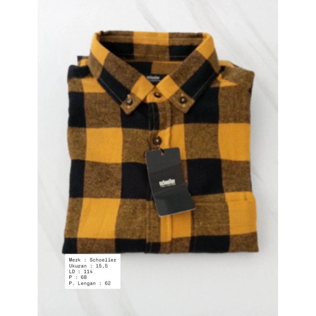Kemeja Flanel Lengan Panjang merk SCHOELLER (New) Original