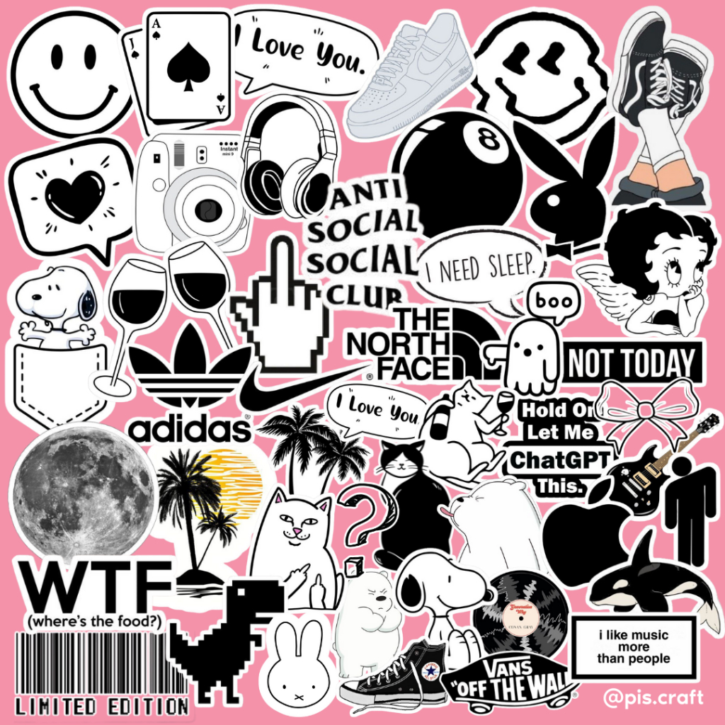 

STIKER DECORATION SCRAPBOOK BLACK SERIES