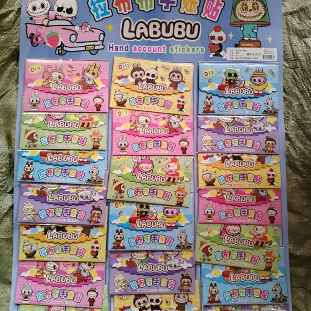 

{ ISI 1 LEMBAR/20 PCS } Stiker Amplop Karakter Motif Labubu,Kuromi&Capybara