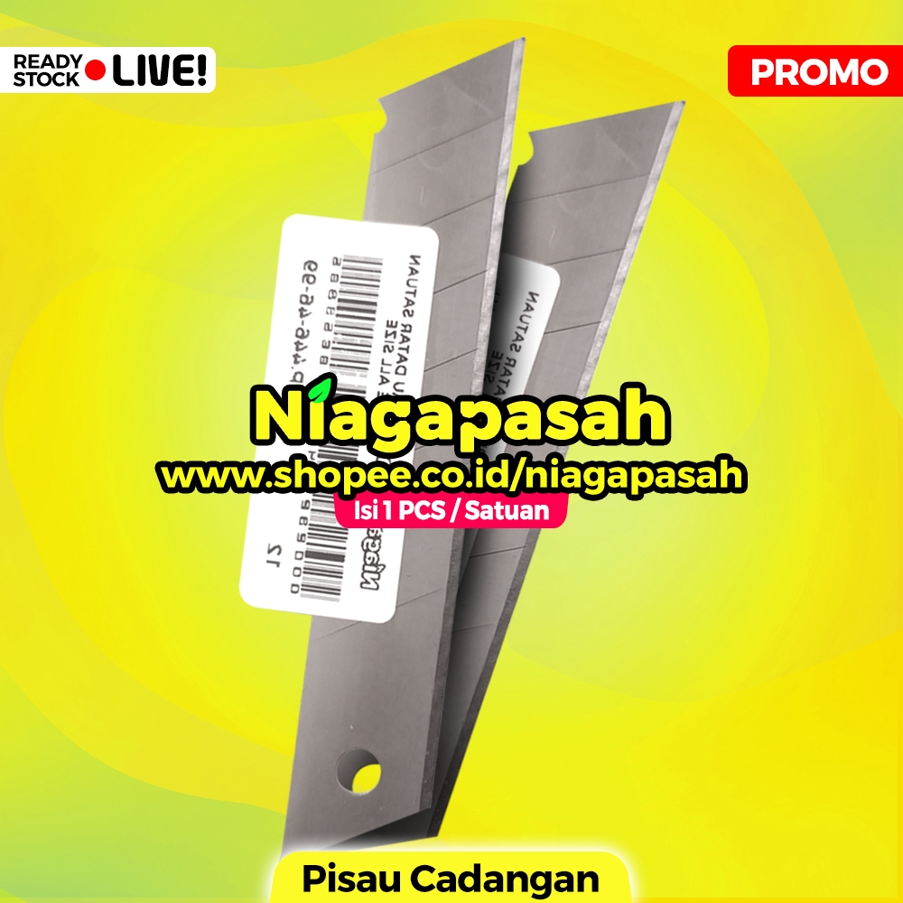 

Pisau CADANGAN DATAR Satuan Cutter Tahan Karat