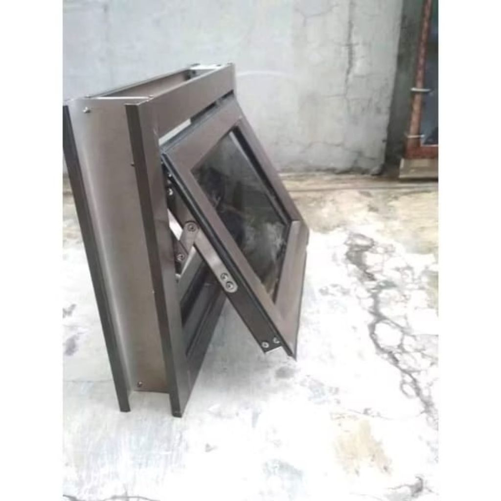 Jendela aluminium Boven loster/roster aluminium boven/jendela aluminium kaca mati zigzag 60x30 cm ti