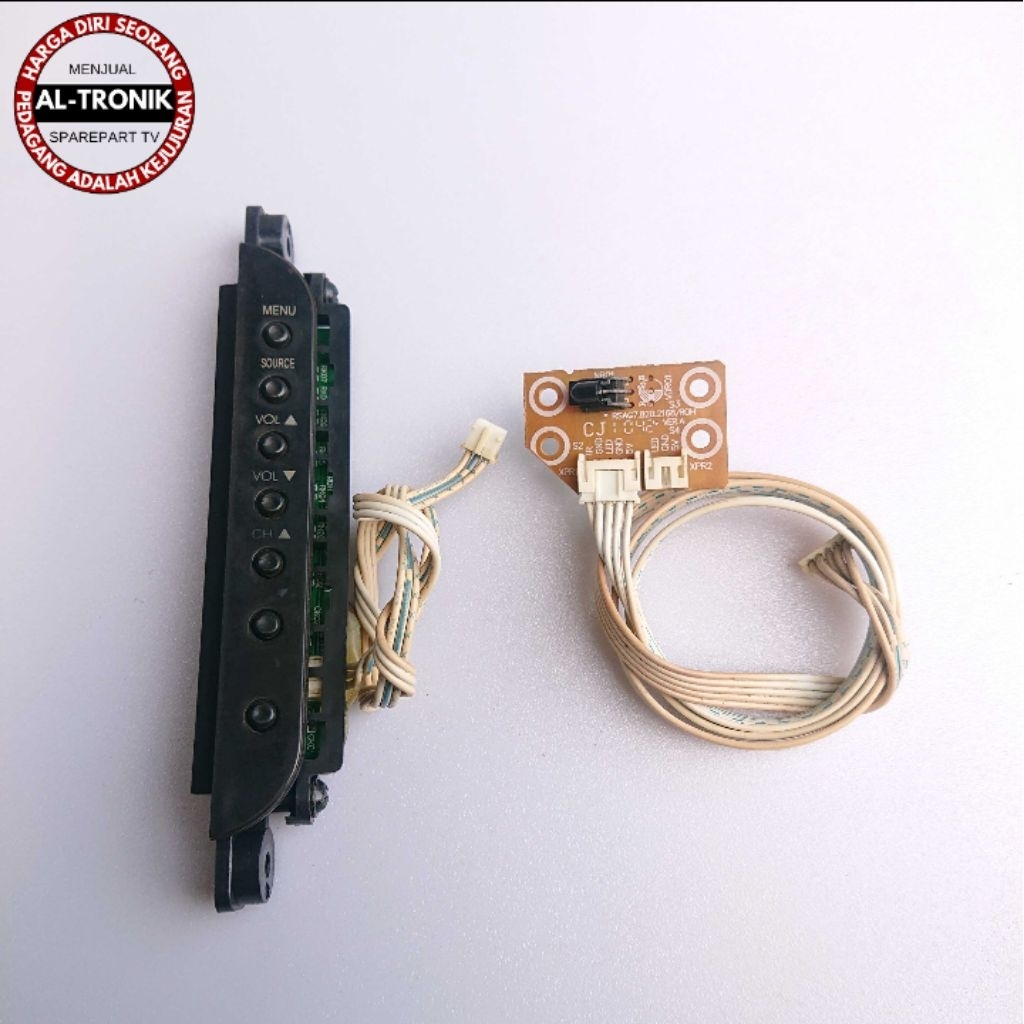 SENSOR DAN TOMBOL TV LCD POLYTRON 24 INCH MODEL PLM 24M51 MODUL IR RECEIVER MANUAL KEYPAD POLITRON P