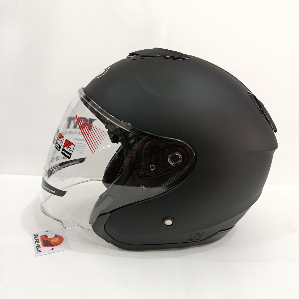 HELM KYT KYOTO ORIGINAL 100% WARNA HITAM DOFF