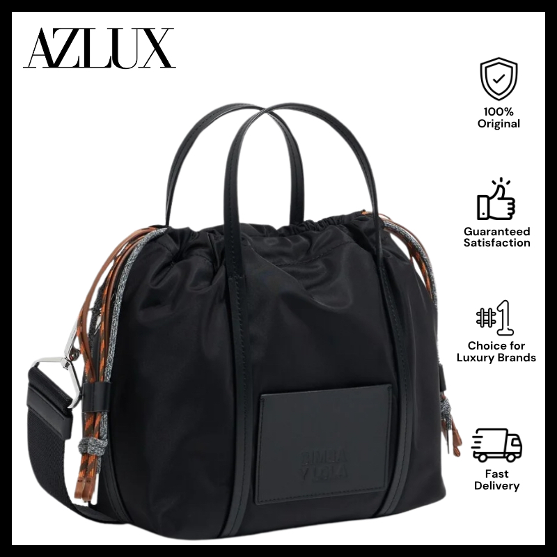 Bimba Y Lola Small Black Nylon Crossbody Bag