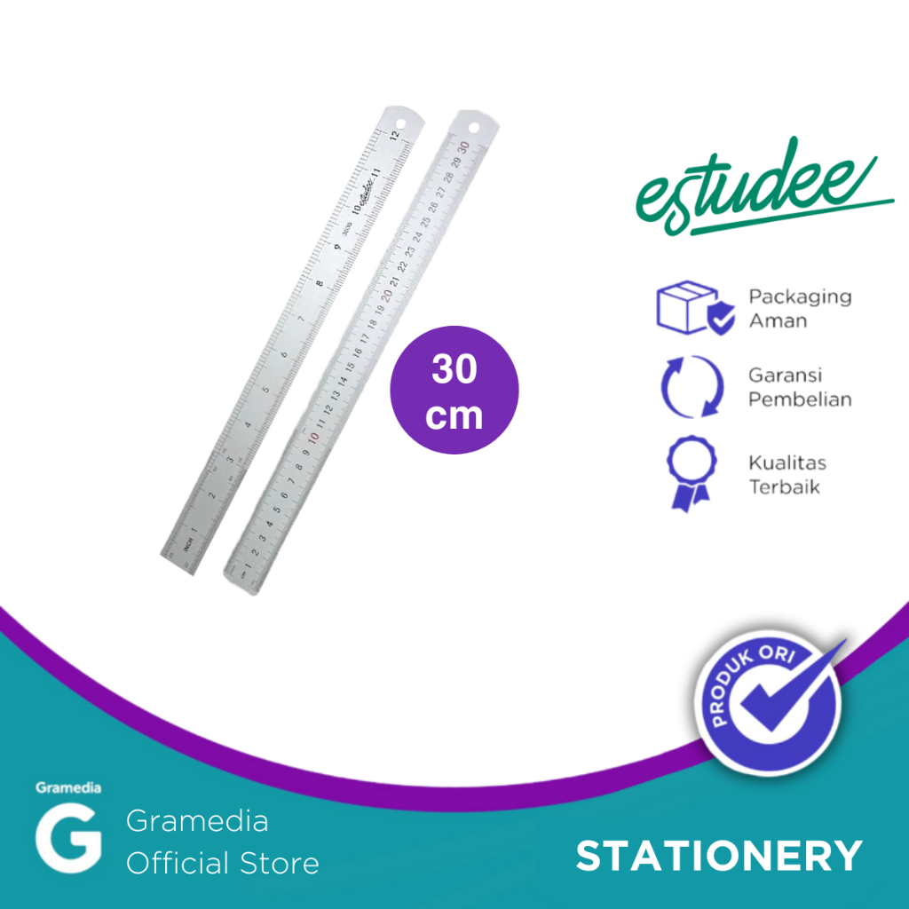 

Gramedia Pekanbaru - PENGGARIS ALUMINIUM ESTUDEE 30CM