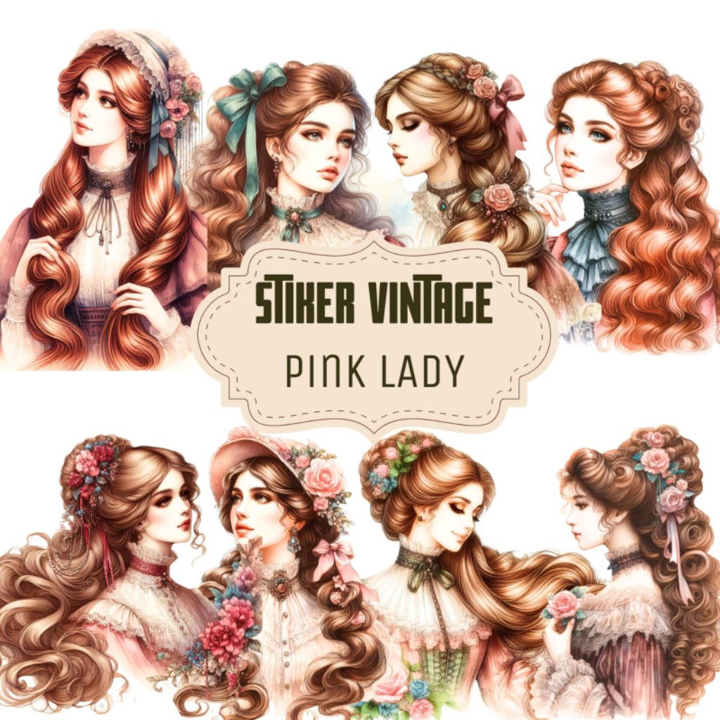

Stiker Vintage PINK LADY Deco Journal