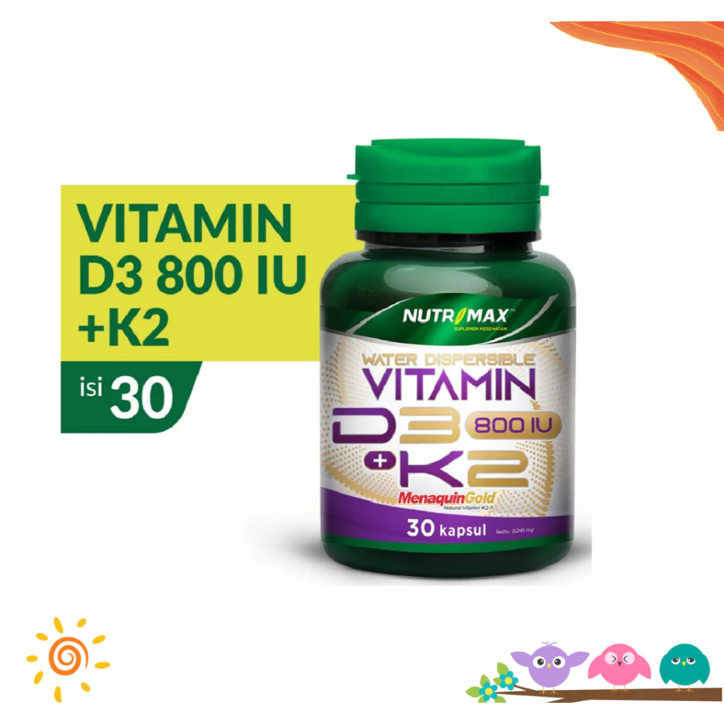 Nutrimax Vitamin D3+K2 / Vit D3 Water Dispersible K2 / Vit D 800 IU K 40 mcg