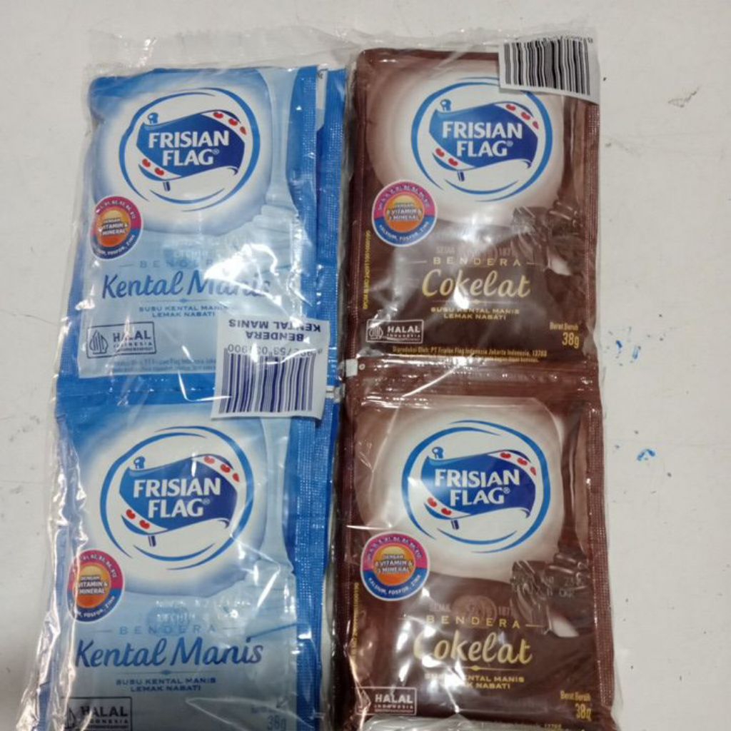

SUSU SACHET FRISIAN FLAG 1 PACK ISI 6 SACHET BERAT 38 GR/SACHET ALMIRA PLASTIK