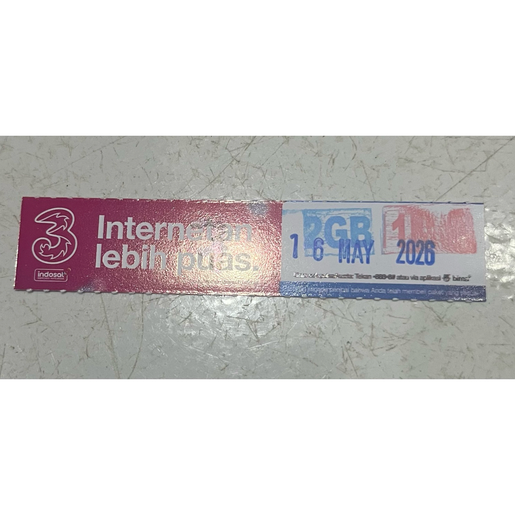 Voucher Kuota 3 2gb 1hari