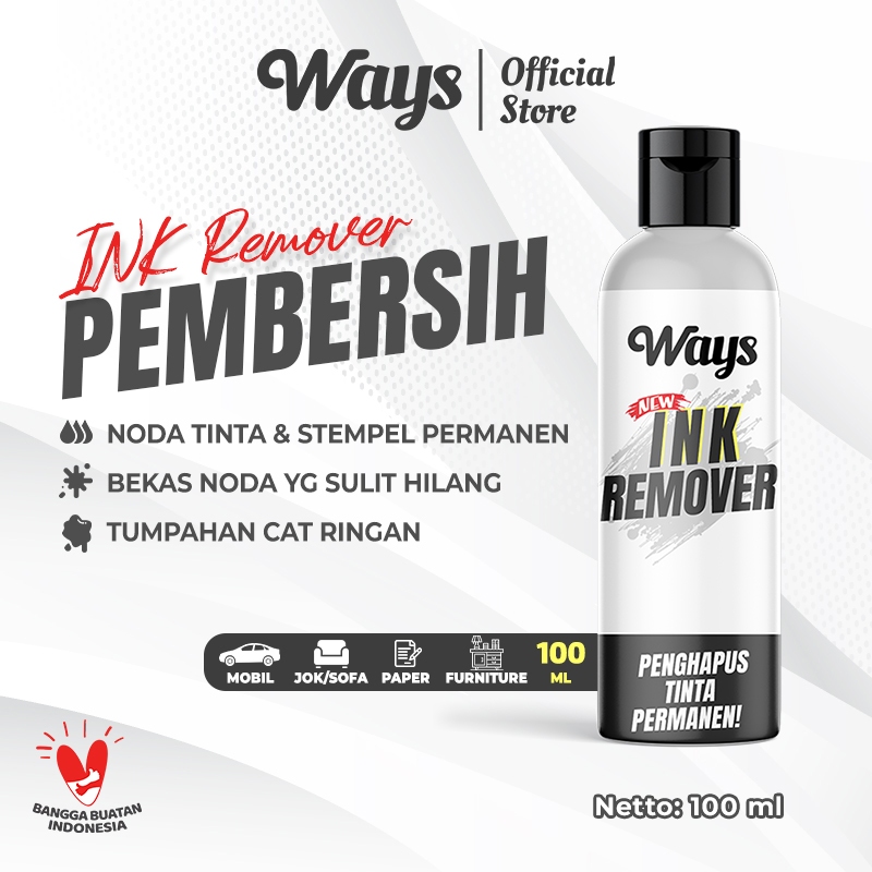 WAYS INK Remover Pembersih Tinta Permanen 100ml