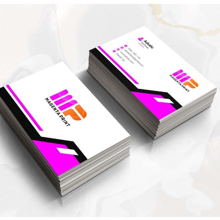 

Kartu nama box isi 100 kertas art carton tebal isi 100