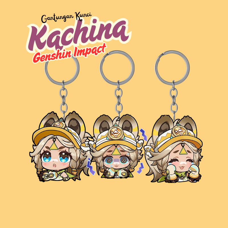 Ganci Kachina Genshin Impact | Gantungan Kunci Akrilik UV 2 Sisi Cutting Laser Premium | Keychain Me