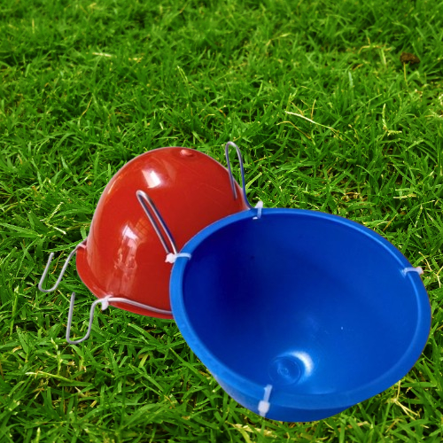 CEPUK BULAT BATOK PLASTIK WADAH PAKAN BURUNG/ CEPUK PAKAN BURUNG ANTI TUMPAH