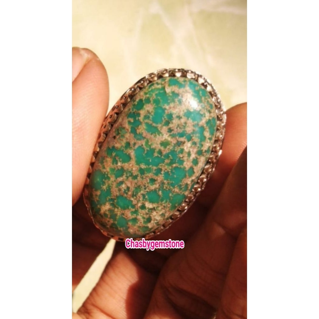 Batu Pirus Persia Jumbo serat jala-Pirus Persia serat jala lawasan