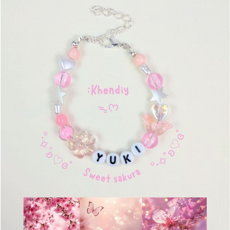 Gelang manik Costum nama / beads bracelet / handmade bracelet