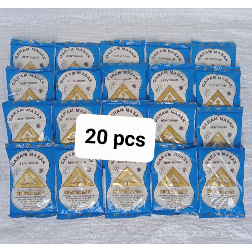 

PROMO MURAH !!!! (20 pcs ) GARAM MASAK/GARAM DAPUR BERYODIUM KEMASAN 90-100G ISI 20 PCS