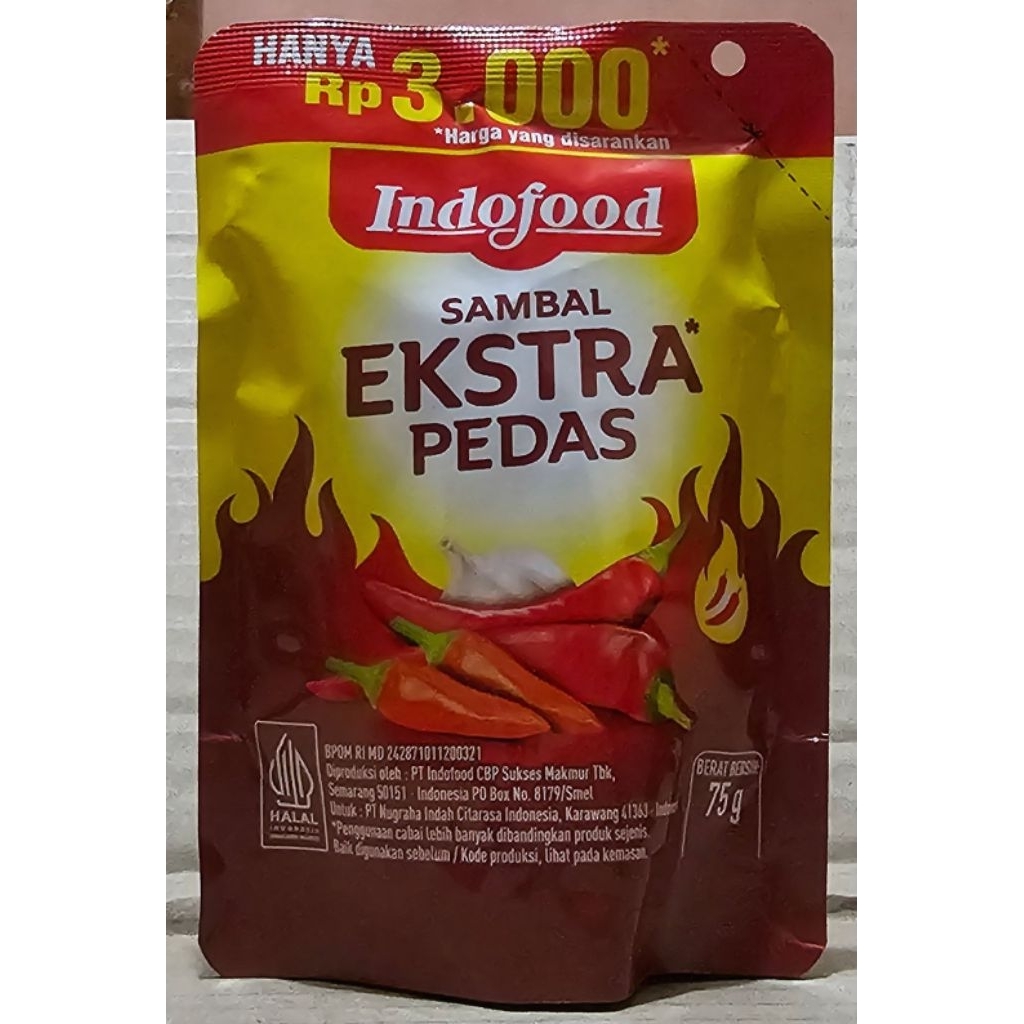 

Indofood Sambal Ekstra Pedas 75g Pouch