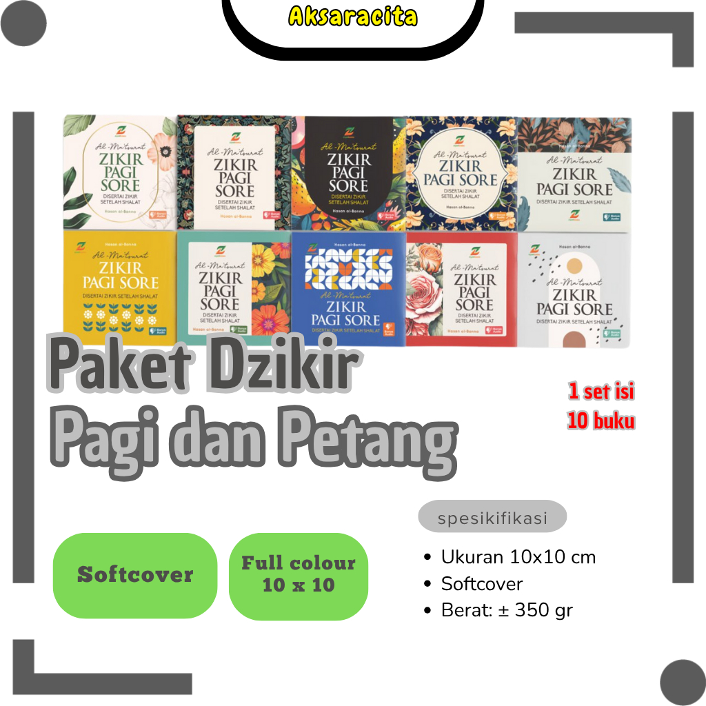buku al masurat matsurat ZIKIR dzikir PAGI petang SORE souvenir pernikahan ultah murah aesthetic