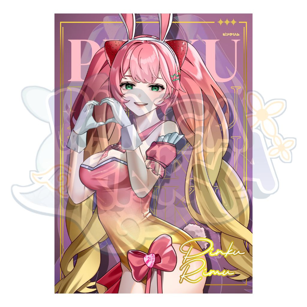 

Gold Foil Artprint Pink Rimu (Bunny Girl Version)