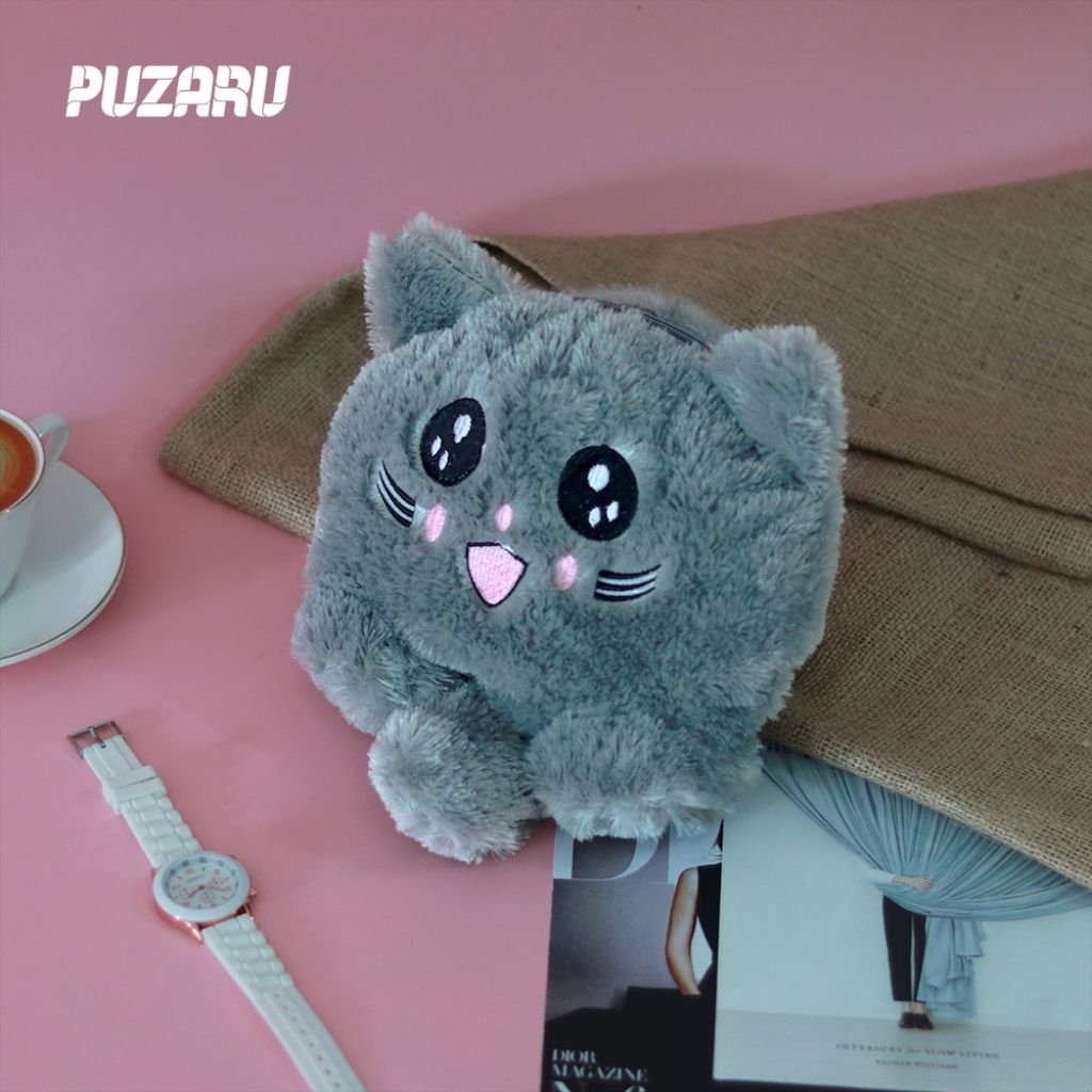 Tas Selempang Boneka Kucing Lucu PUZARU | Tas Imut Anak Remaja Wanita Kekinian | Bisa COD