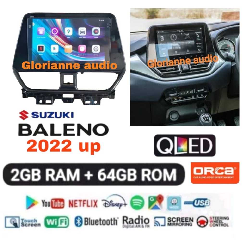Head Unit Android Orca RAM 2/64GB  Suzuki Baleno 2022  9 inch