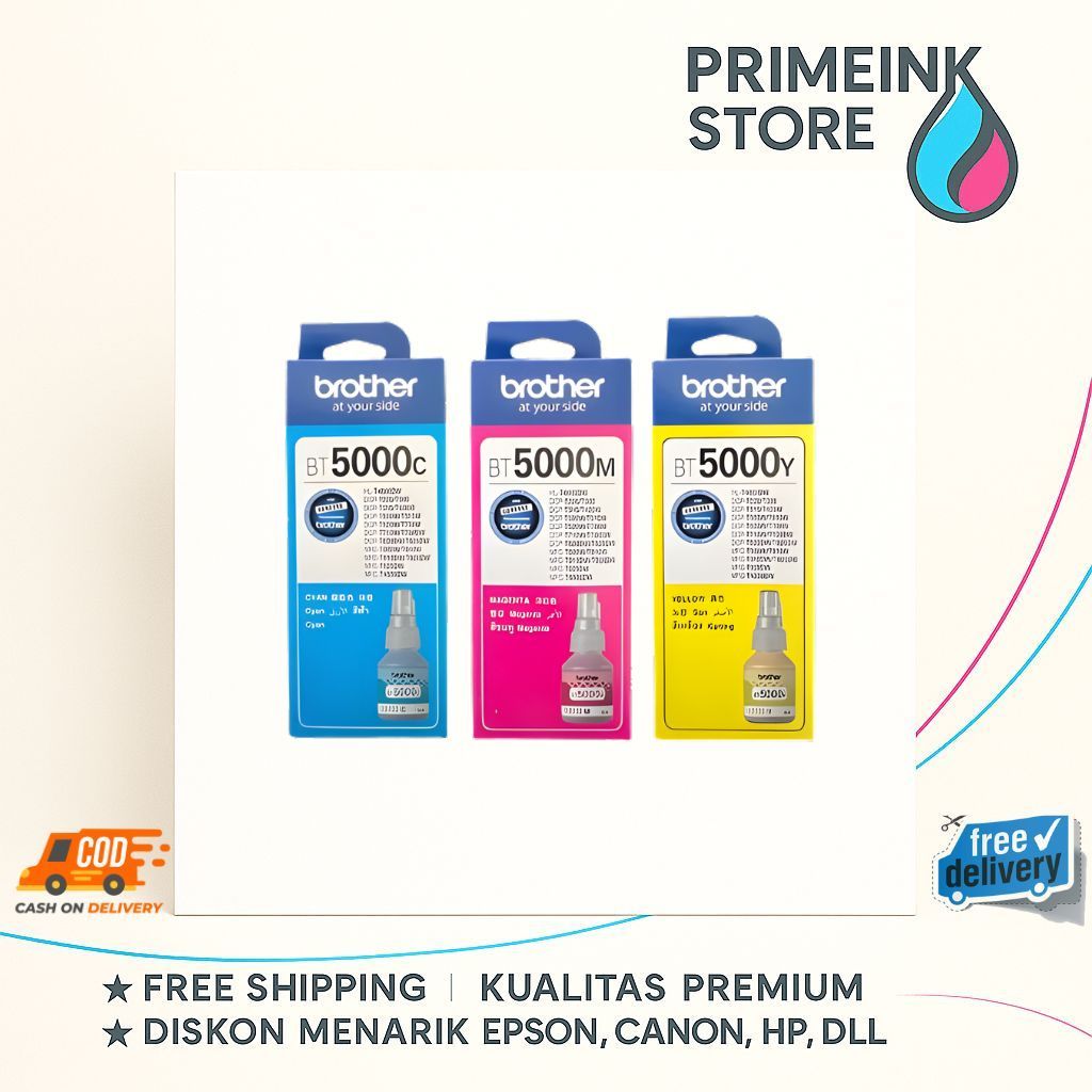 Tinta Brother BT 5000 BT5000 Cyan Magenta Yellow Original / Tinta Brother BT5000