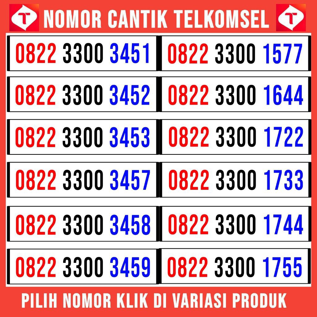 Kartu Prabayar Nomor Cantik Dari Telkomsel Segel Pabrik Baru 100% 4G/5G Lte