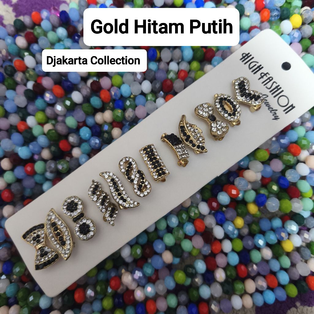 1 LUSIN BROS DAGU GOLD MATA HITAM PUTIH bros dagu jilbab cantik bros jilbab terbaru mewah bros dagu 