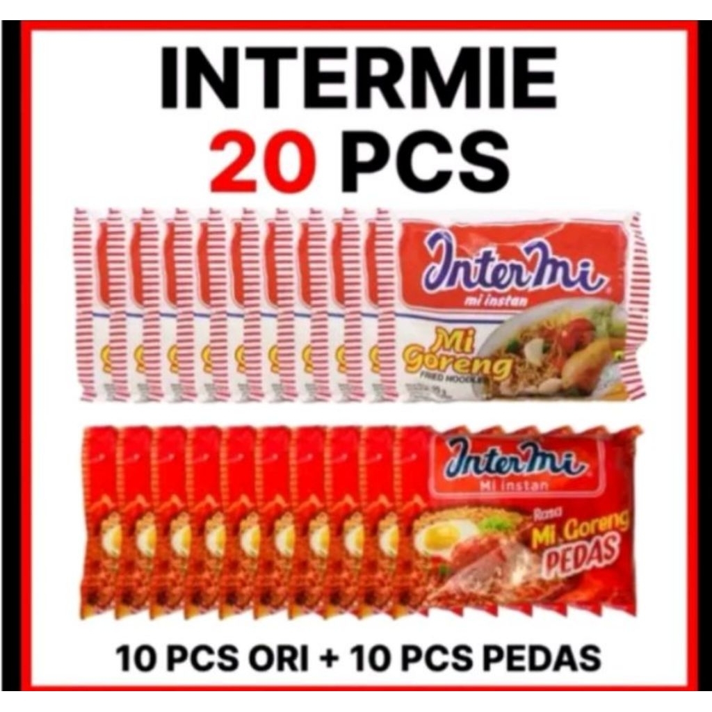 

PAKET MURAH 20PCS INTERMI GORENG Mix Pedas + Original