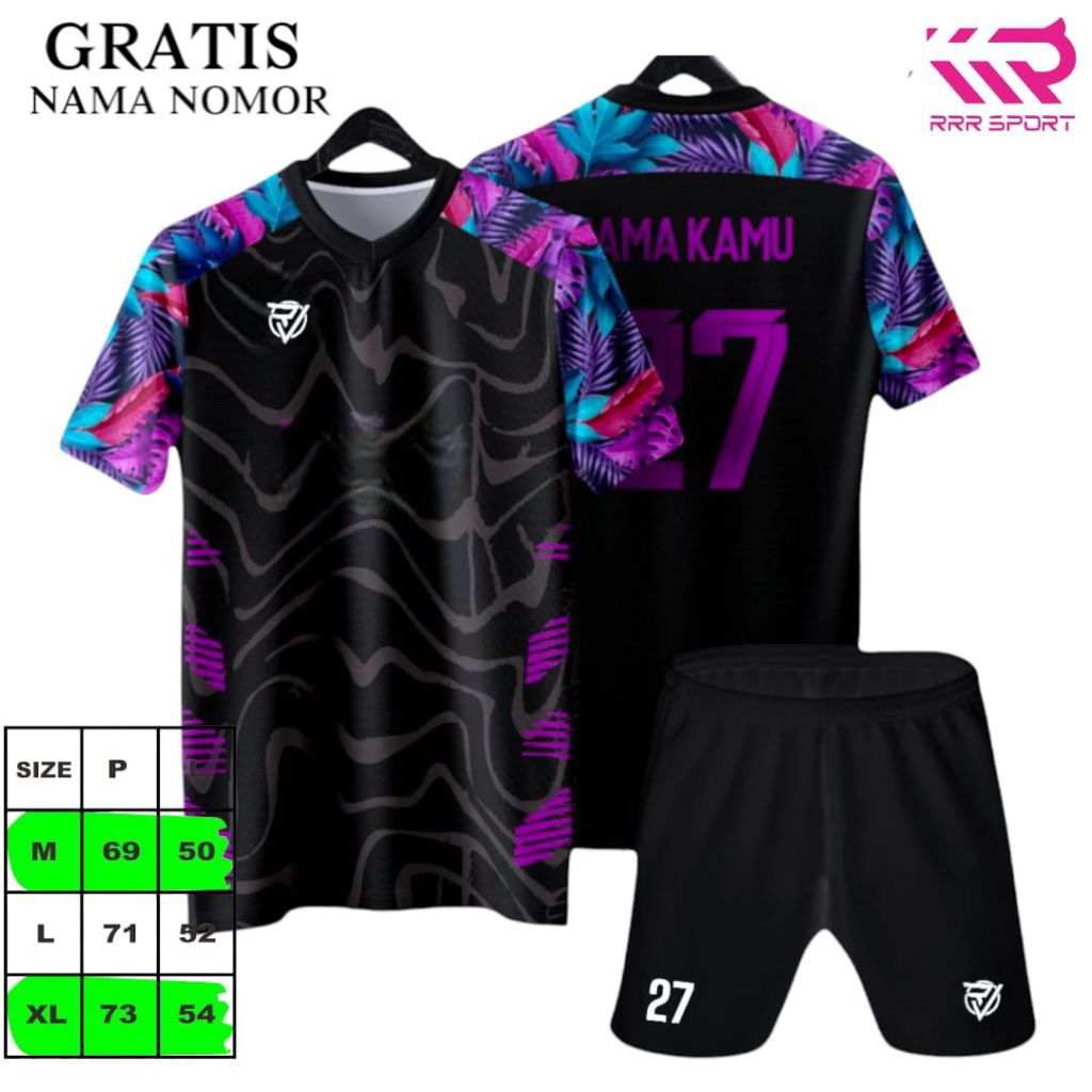 Cod baju bola gratis nama nomor punggung setelan dewasa