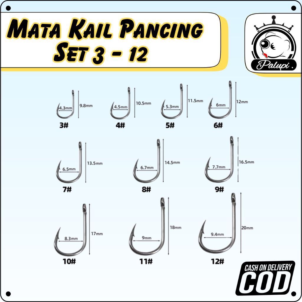 MATA KAIL PANCING SET 3-12 KAIL PANCING SET 70 PCS KAIL PANCING