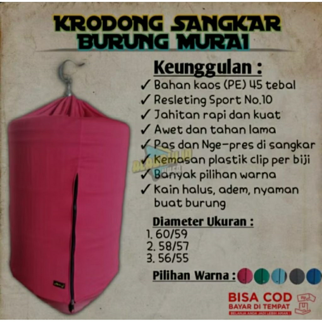 Krodong Sangkar Murai Aves Tebal | Krodong Selimut Sangkar Aves 1 2 3