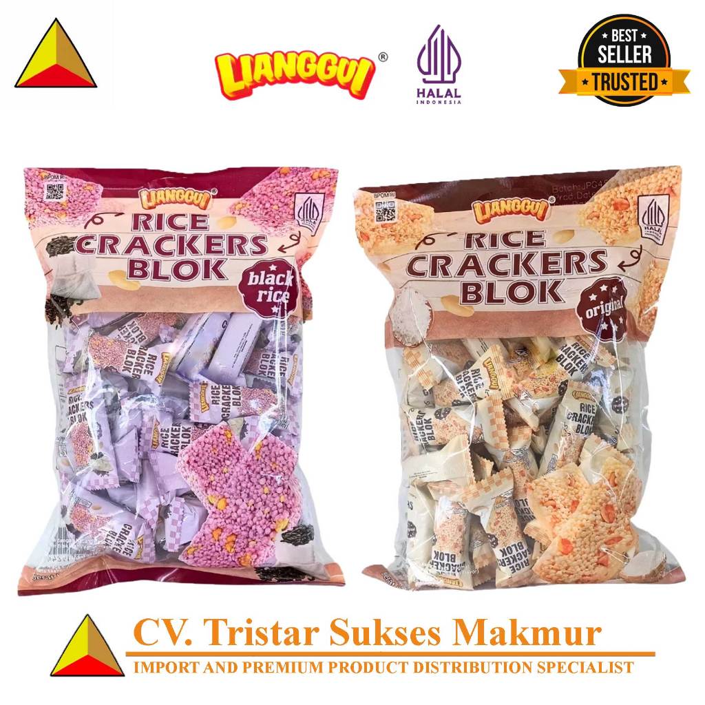 

(HALAL) Lianggui Rice Cracker 298gr – Snack Beras Original & Black Rice, Renyah, Gurih & Sehat