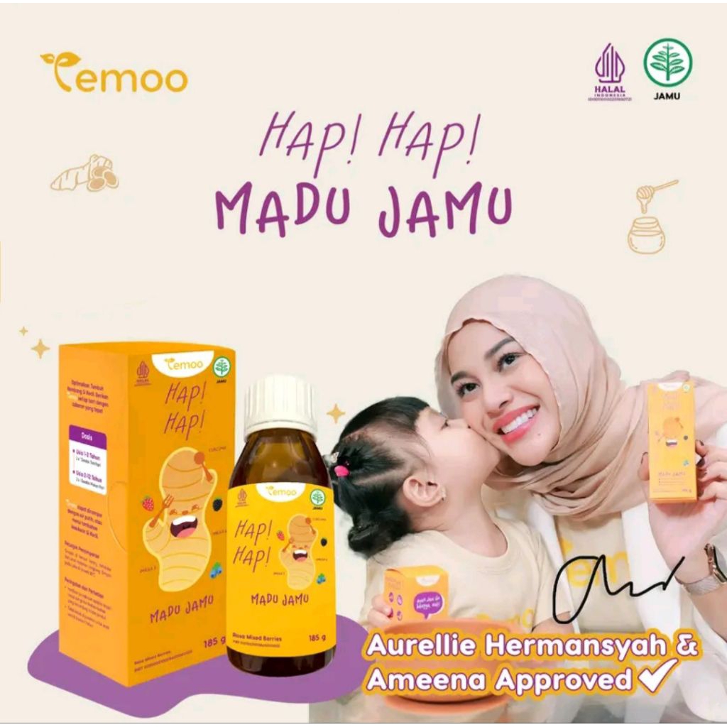 

Temoo Hap Hap Madu Jamu 185 gr & 85 gr Nutrisi Anak Sehat Vitamin Anak Kids Temu Lawak Ikan Sidat Unagi Omega 3&6