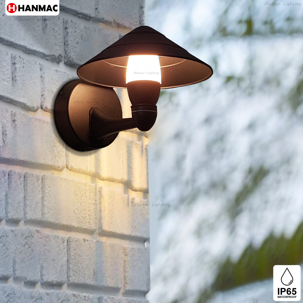 Lampu dinding led 10watt model topi taman minimalis outdoor waterproof