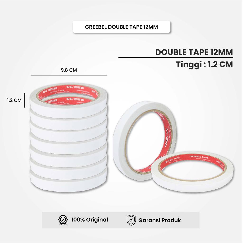

GREEBEL Opp Double Tape Double tip /Dobel Tip Lakban Isolasi