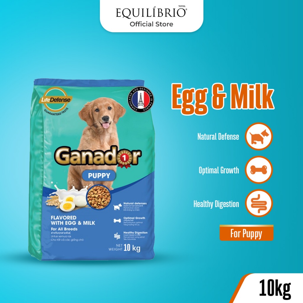 Ganador Puppy Egg & Milk 10 Kg - Makanan Kering Anjing - Dog Dry Food