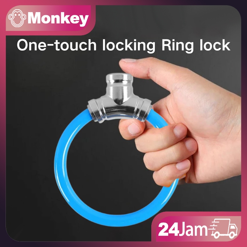 Kunci Cincin Sepeda Anti Maling Kunci Rantai Sepeda Tahan Air Kunci Sepeda Gunung Anti Geser Gembok 