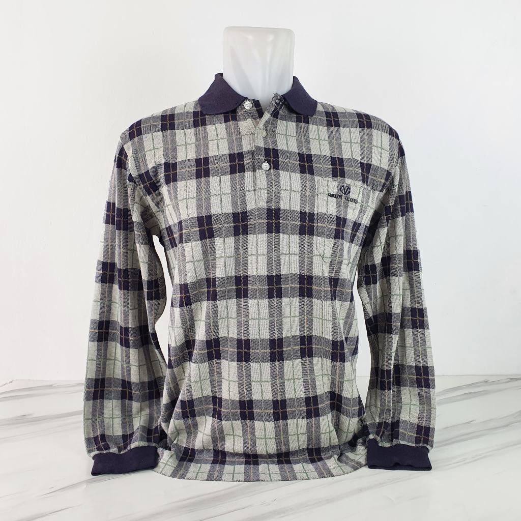 Baju Kaos Polo Sweater GIOVANNI VALENTINO - Size S - Lebar Dada 50 cm - Original 100% - Scd