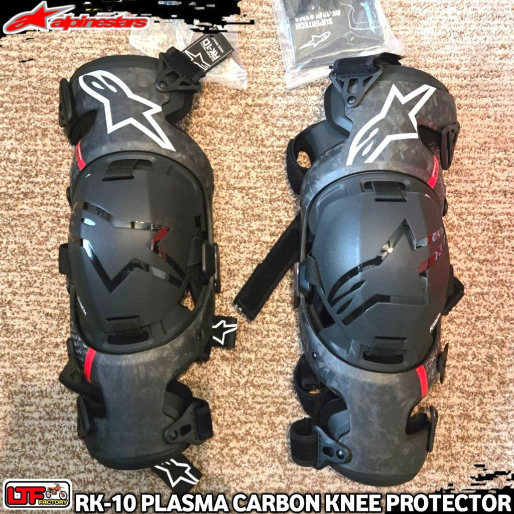 ALPINESTARS RK-10 PLASMA CARBON - KNEE BRACE GUARD PROTECTOR - DEKER LUTUT KAKI ADVENTURE TRAIL - EN