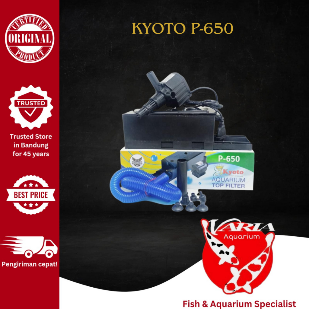 Aquarium Top Filter P-650 Kyoto Box Filter dan Pompa Kyoto