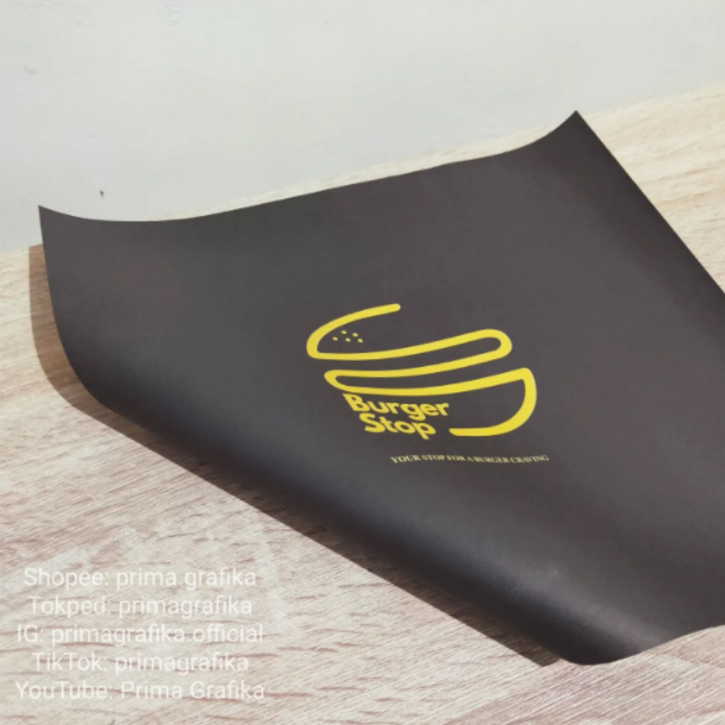 

CUSTOM Kertas Roti Foodgrade 20 x 36 cm - Wrap Paper / Kertas Bungkus / Kertas Minyak