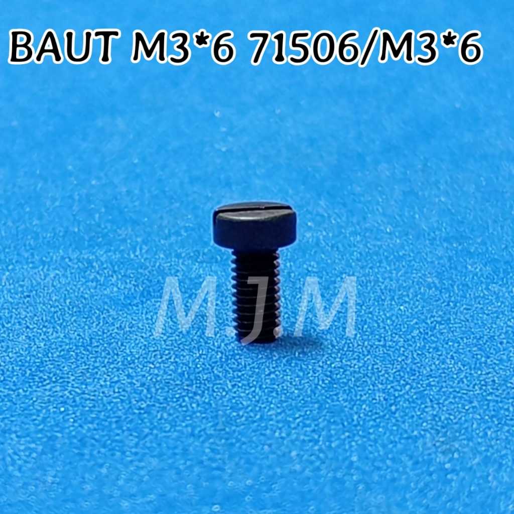 Baut M3*6 Hitam / Baut Gigi Mesin Jahit M.J.M-71506/M3*6