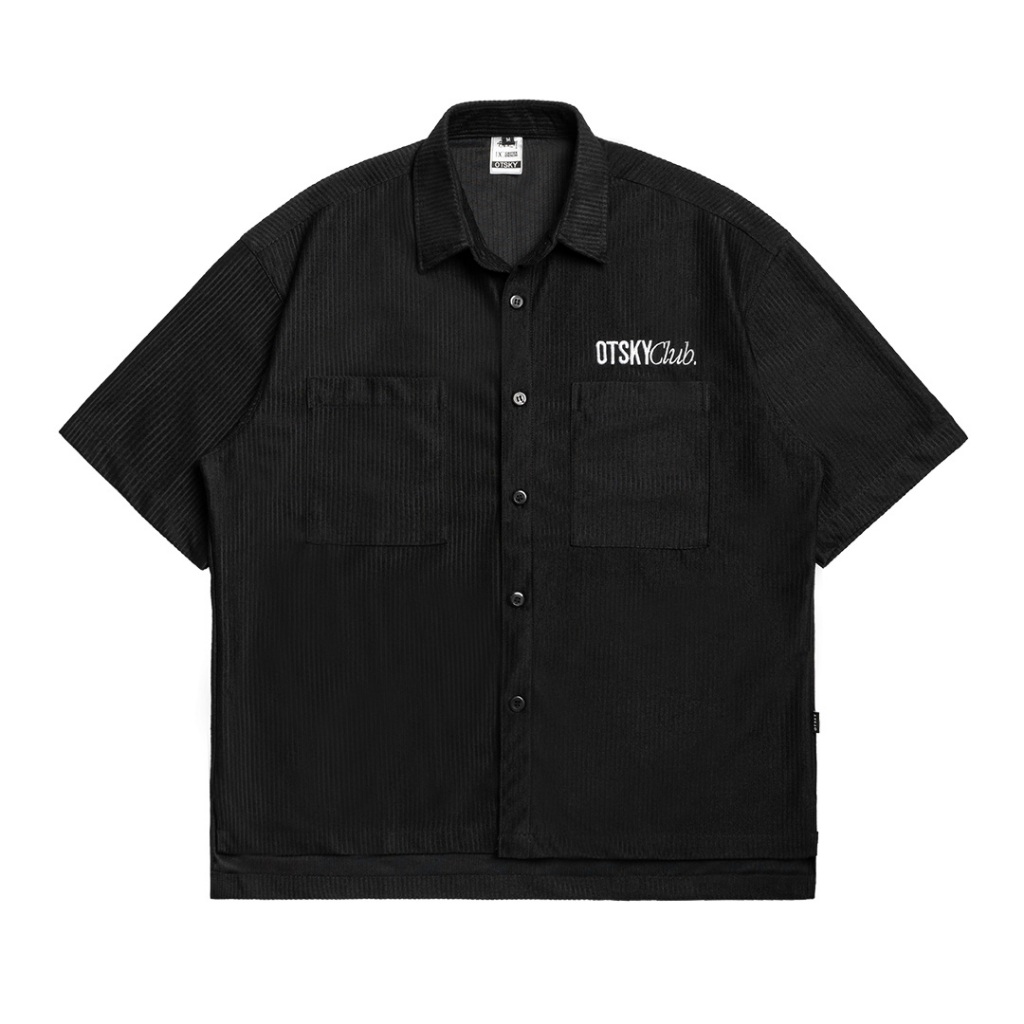 Otsky Kemeja Pendek Pria Corduroy Boxy Fit OTS Club X  KBX01