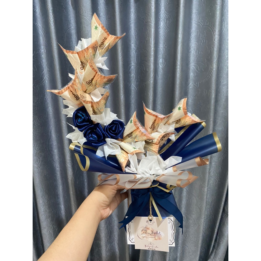 buket isi uang bulan sabit/buket bulan sabit/buket bentuk bulan sabit murah/buket uang/buket isi uan