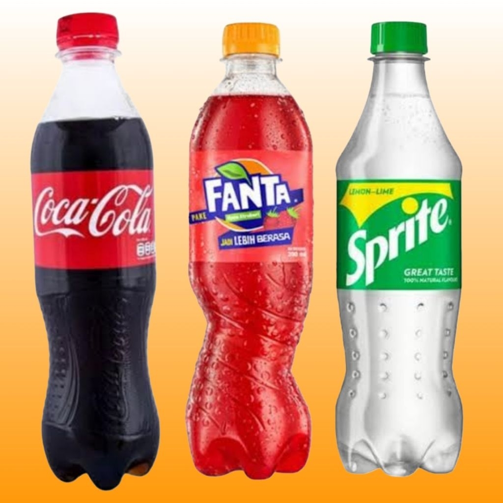 

Coca-Cola / Fanta / Sprite 390ml – 1 Pack Isi 12 Botol Plastik (Shrink Pack)