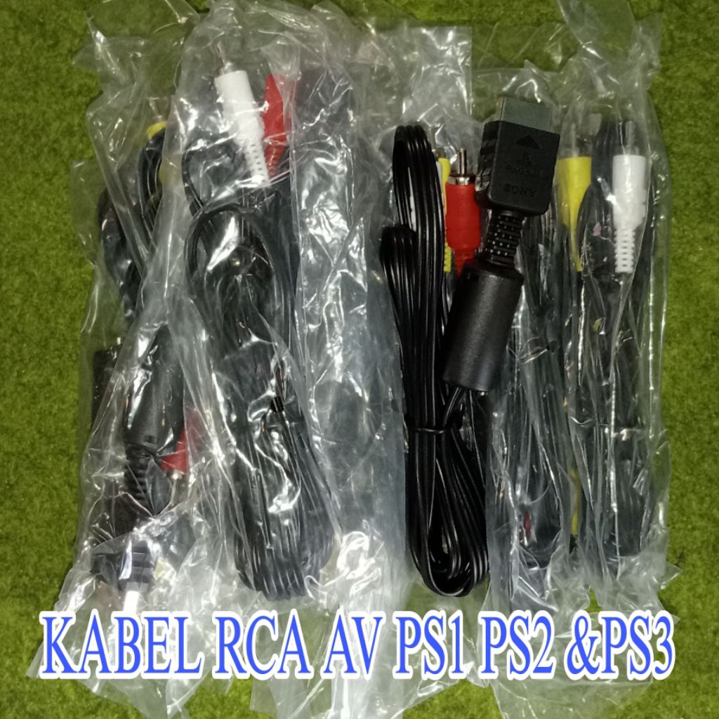 Kabel RCA AV PS1 PS2 PS3 Tiga Warna Ori Logo Sony